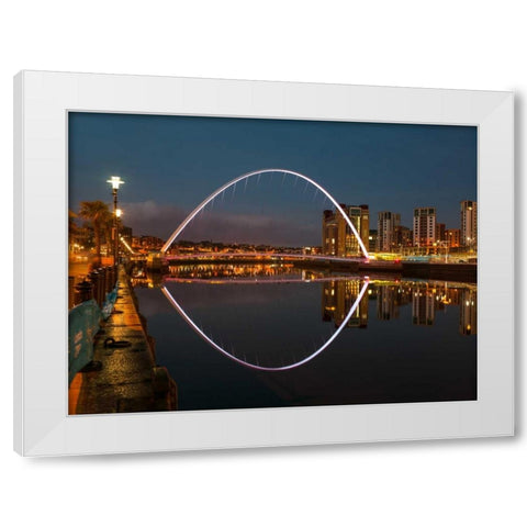 AF20120826 Newcastle 005C12 White Modern Wood Framed Art Print by Frank, Assaf