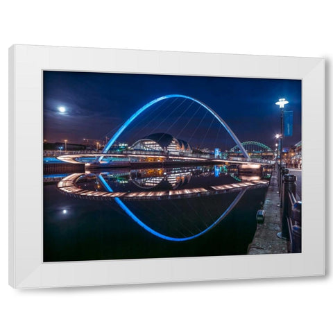 AF20120826 Newcastle 026-EditC01 White Modern Wood Framed Art Print by Frank, Assaf
