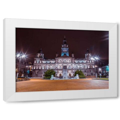 AF20121004 Glasgow 264C05 White Modern Wood Framed Art Print by Frank, Assaf