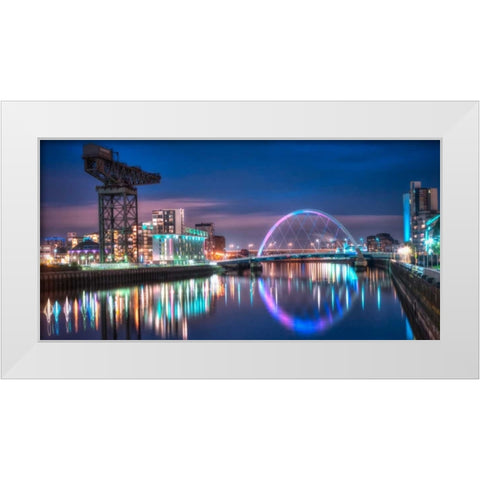 AF20121004 Glasgow 230XC10 White Modern Wood Framed Art Print by Frank, Assaf