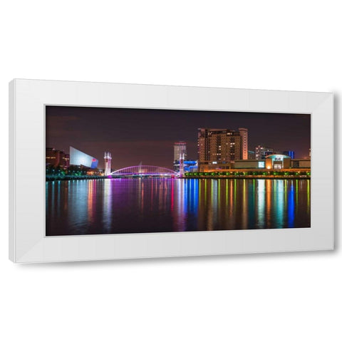 AF20120929 Manchester 151 White Modern Wood Framed Art Print by Frank, Assaf