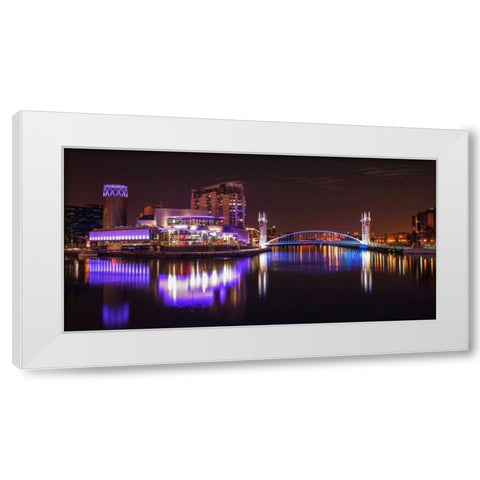 AF20120929 Manchester 195 White Modern Wood Framed Art Print by Frank, Assaf