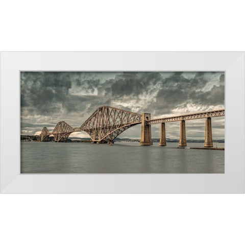 AF20121003 Forth Bridge 073XC07 White Modern Wood Framed Art Print by Frank, Assaf