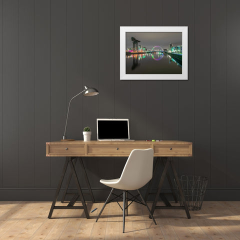 AF20150304 Glasgow 896C04 White Modern Wood Framed Art Print by Frank, Assaf
