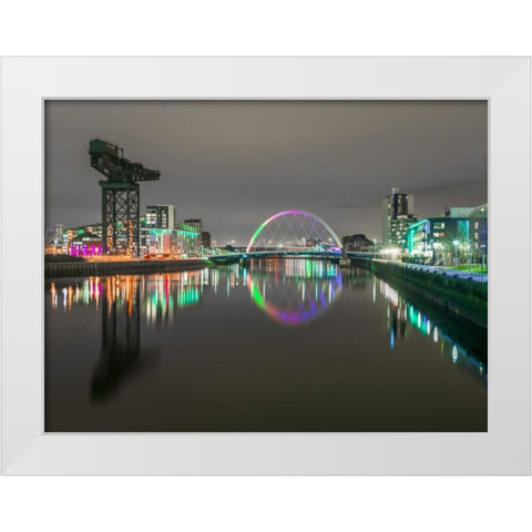 AF20150304 Glasgow 896C04 White Modern Wood Framed Art Print by Frank, Assaf