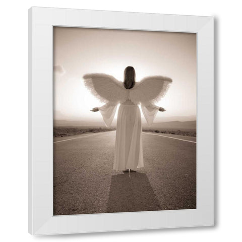 FTBR 1698 Road Angel White Modern Wood Framed Art Print by Frank, Assaf