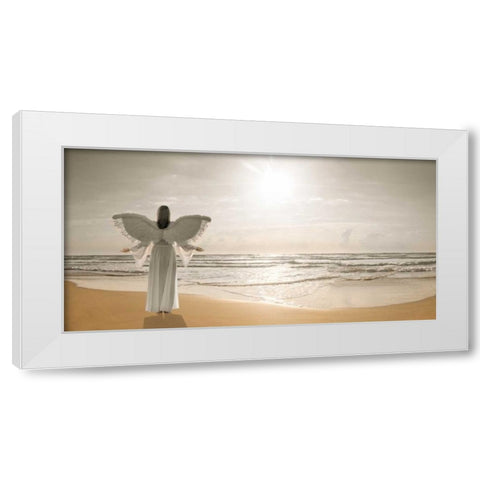 AF20150529 Beach 523-PanoC01PC01 White Modern Wood Framed Art Print by Frank, Assaf