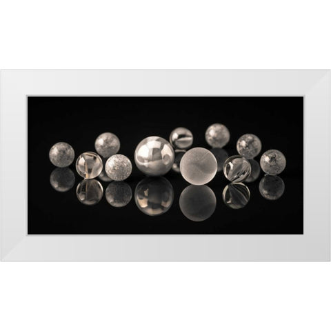 AF20150227 Marbles 123C03 White Modern Wood Framed Art Print by Frank, Assaf
