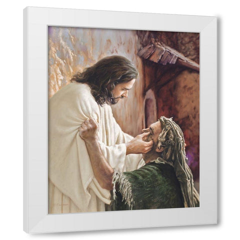 Eyes Of Faith White Modern Wood Framed Art Print by Missman, Mark