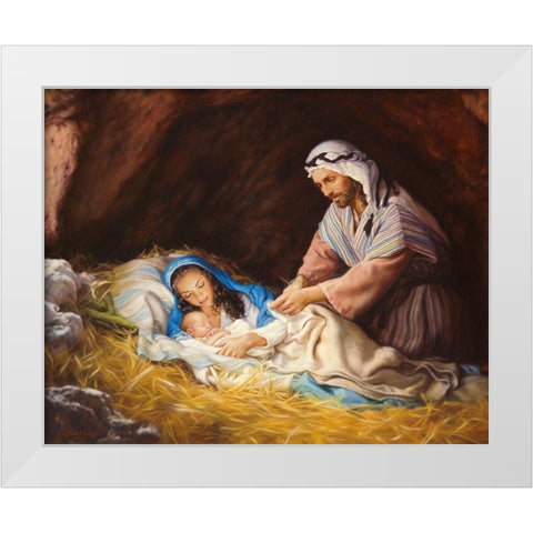 Heavenly Peace White Modern Wood Framed Art Print by Missman, Mark