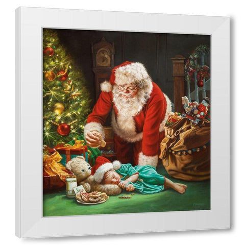 Cookies for Santa White Modern Wood Framed Art Print by Missman, Mark
