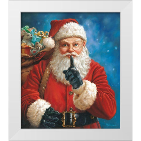 Shhh White Modern Wood Framed Art Print by Missman, Mark