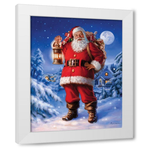 Christmas Eve Visit White Modern Wood Framed Art Print by Missman, Mark