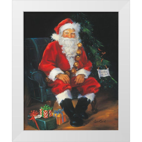 Santa Is In White Modern Wood Framed Art Print by Comish, Susan