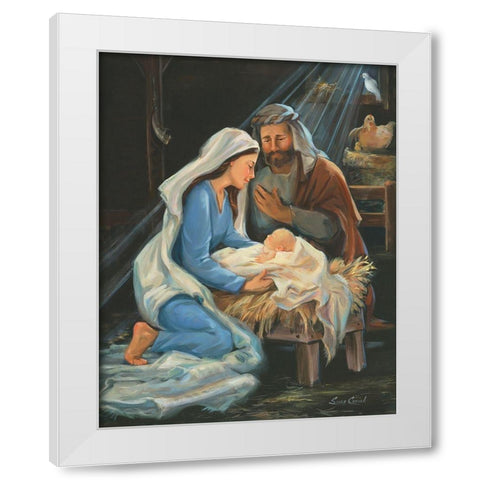 Birth Of Christ White Modern Wood Framed Art Print by Comish, Susan