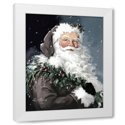 BerryChristmas Colorized White Modern Wood Framed Art Print by Comish, Susan