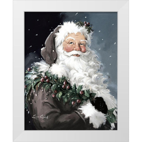 BerryChristmas Colorized White Modern Wood Framed Art Print by Comish, Susan