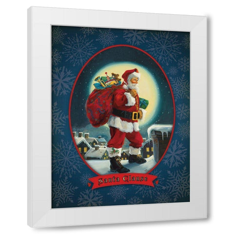 Santa Claus White Modern Wood Framed Art Print by Comish, Susan