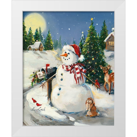 To Santa White Modern Wood Framed Art Print by Comish, Susan