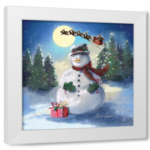 Gifts From Santa White Modern Wood Framed Art Print by Comish, Susan