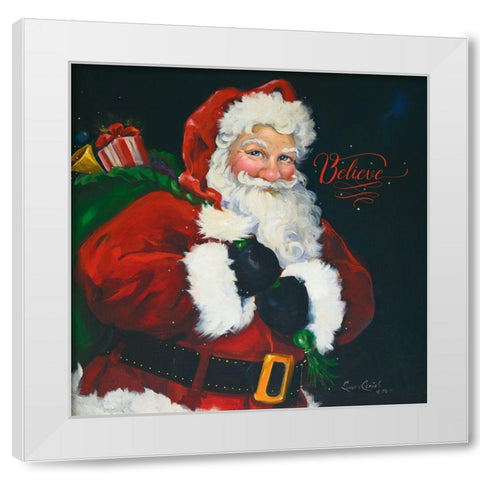 Dear Santa White Modern Wood Framed Art Print by Comish, Susan