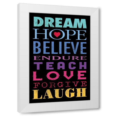 Dream White Modern Wood Framed Art Print by Marrott, Stephanie