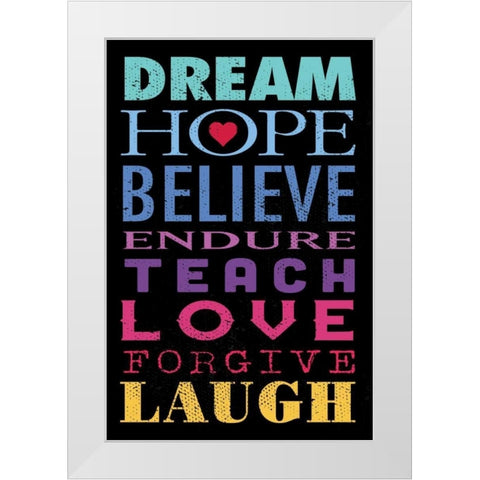 Dream White Modern Wood Framed Art Print by Marrott, Stephanie