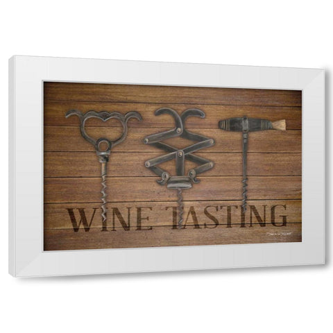 Corkscrews White Modern Wood Framed Art Print by Marrott, Stephanie