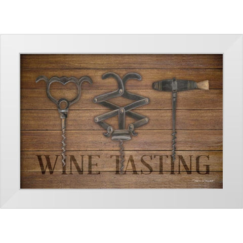 Corkscrews White Modern Wood Framed Art Print by Marrott, Stephanie