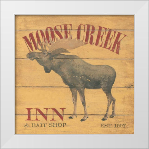 Moose Creek White Modern Wood Framed Art Print by Marrott, Stephanie
