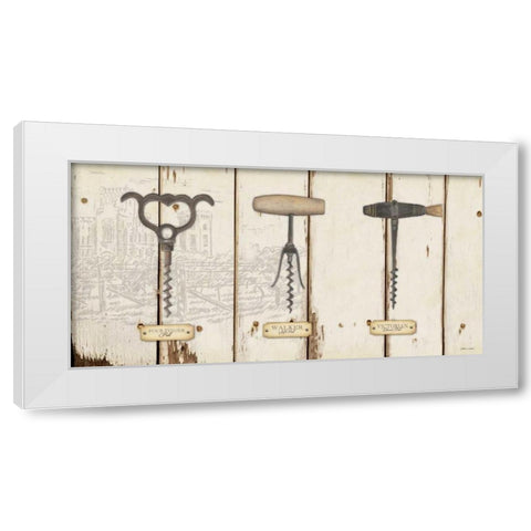Corkscrews II White Modern Wood Framed Art Print by Marrott, Stephanie