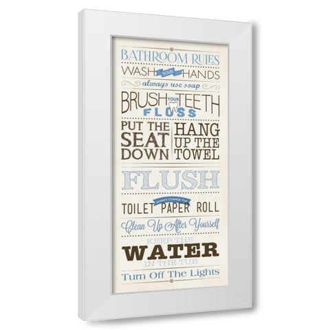 Bathroom White Modern Wood Framed Art Print by Marrott, Stephanie