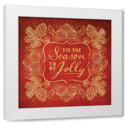 Tis the Season White Modern Wood Framed Art Print by Marrott, Stephanie