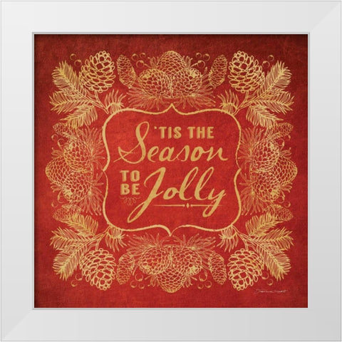 Tis the Season White Modern Wood Framed Art Print by Marrott, Stephanie