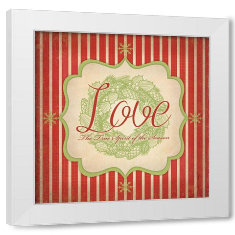 Love White Modern Wood Framed Art Print by Marrott, Stephanie