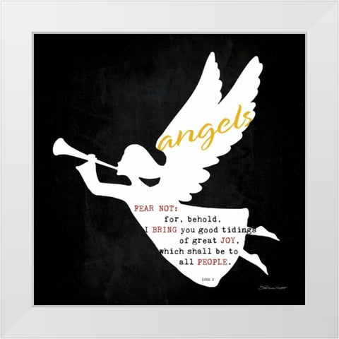 Fear Not White Modern Wood Framed Art Print by Marrott, Stephanie