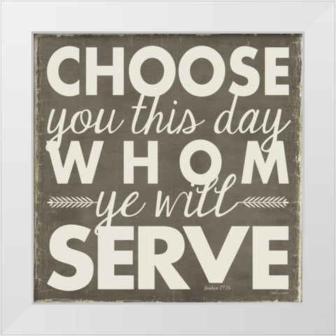 Choose You White Modern Wood Framed Art Print by Marrott, Stephanie
