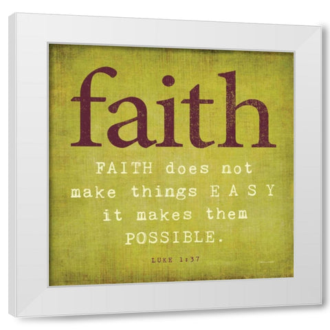 Faith White Modern Wood Framed Art Print by Marrott, Stephanie