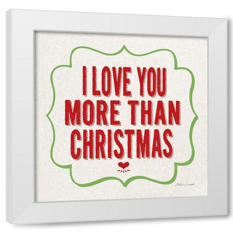 Love You White Modern Wood Framed Art Print by Marrott, Stephanie