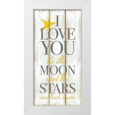 The Moon White Modern Wood Framed Art Print by Marrott, Stephanie