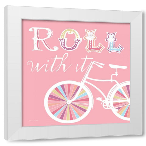 Roll With It White Modern Wood Framed Art Print by Marrott, Stephanie