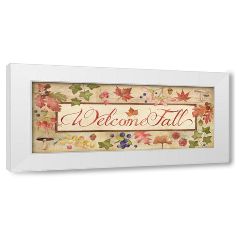Welcome Fall White Modern Wood Framed Art Print by Marrott, Stephanie