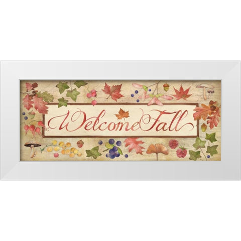Welcome Fall White Modern Wood Framed Art Print by Marrott, Stephanie