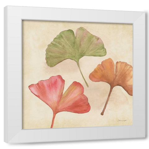Ginkgos In Fall White Modern Wood Framed Art Print by Marrott, Stephanie