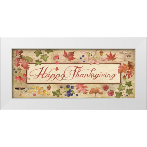 Thanksgiving White Modern Wood Framed Art Print by Marrott, Stephanie