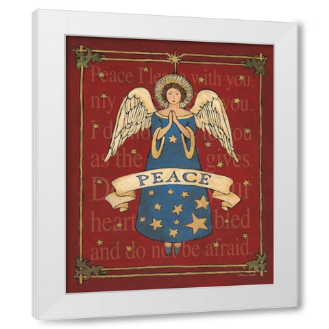 Peace Angel White Modern Wood Framed Art Print by Marrott, Stephanie