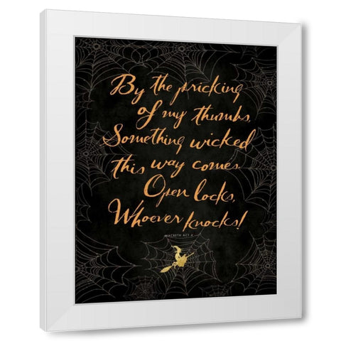 Something Wicked White Modern Wood Framed Art Print by Marrott, Stephanie