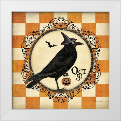 Its A Crow White Modern Wood Framed Art Print by Marrott, Stephanie