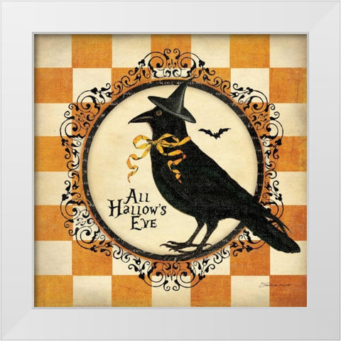 Its A Crow II White Modern Wood Framed Art Print by Marrott, Stephanie