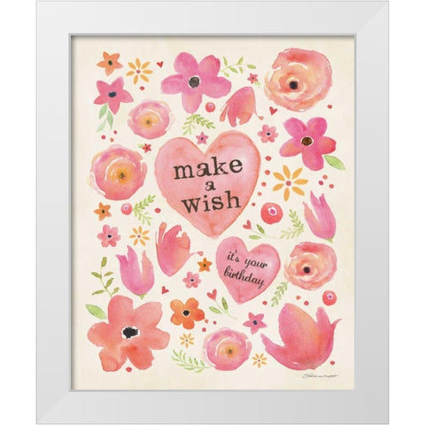 A Wish White Modern Wood Framed Art Print by Marrott, Stephanie